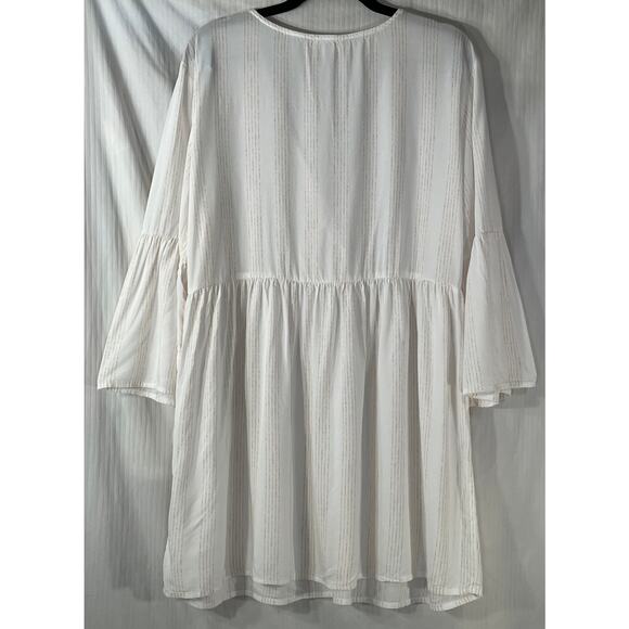 Summersalt Beige & White Striped Tunic Beach Cover Up Regular Size Small - Picture 2 of 5